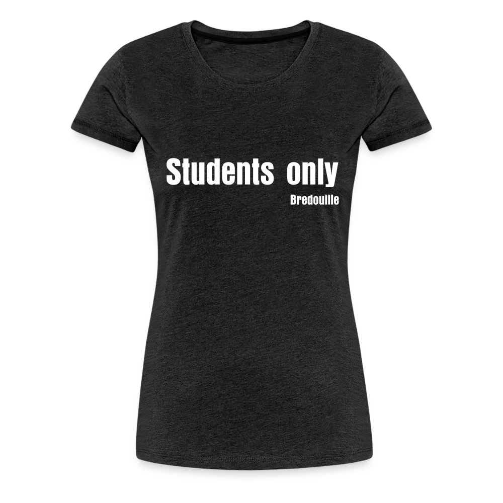Stylish Bredouille T-Shirt expressing student spirit with 'Students only' slogan.