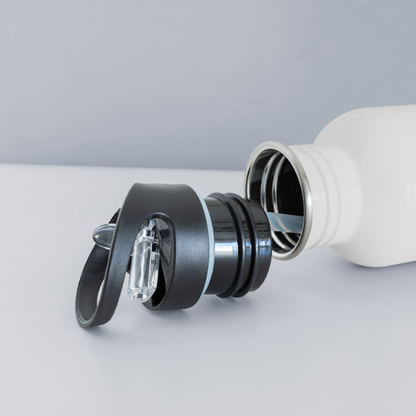 Trinkflasche Weiss "widerspenstig" - weiß